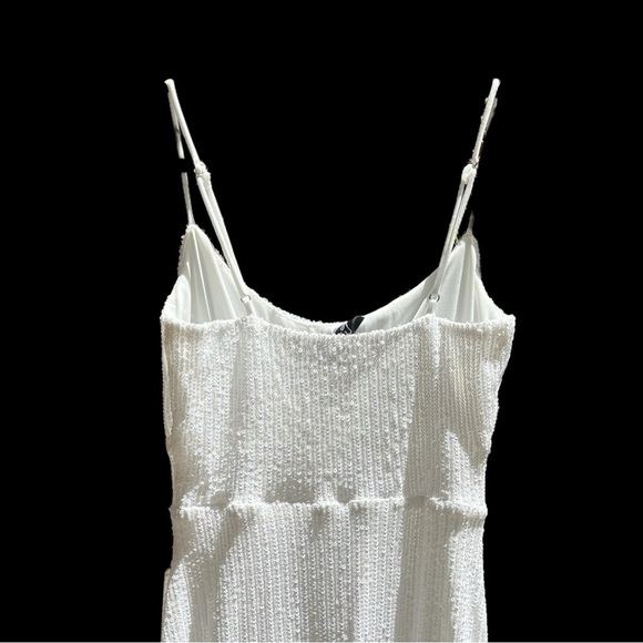 🌻Windsor White Sequins Long Spaghetti Straps Size Small - Picture 7 of 10